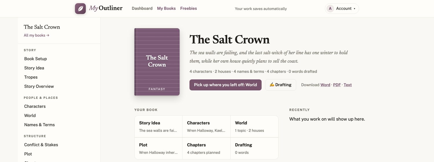 A book's home page